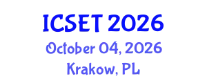 International Conference on Science, Engineering & Technology (ICSET) October 04, 2026 - Krakow, Poland