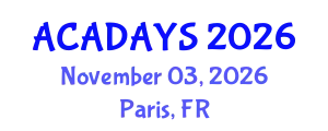 Academic Days on Open Government & Digital Issues (ACADAYS) November 03, 2026 - Paris, France