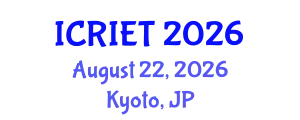International Conference on Recent Innovations in Engineering and Technology ( (ICRIET) August 22, 2026 - Kyoto, Japan