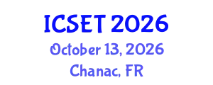 International Conference on Science, Engineering & Technology (ICSET) October 13, 2026 - Chanac, France