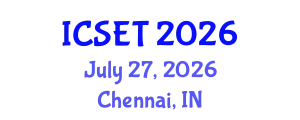 International Conference on Science, Engineering & Technology (ICSET) July 27, 2026 - Chennai, India
