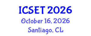 International Conference on Science, Engineering & Technology (ICSET) October 16, 2026 - Santiago, Chile