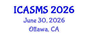 International conference on Applied Science Mathematics and Statistics (ICASMS) June 30, 2026 - Ottawa, Canada