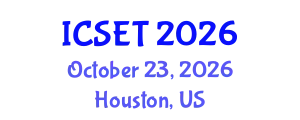 International Conference on Science, Engineering & Technology (ICSET) October 23, 2026 - Houston, United States