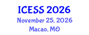 International conferences on Economics and Social Sciences (ICESS) November 25, 2026 - Macao, Macao