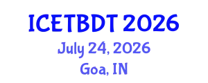 International Conference on Emerging Technologies and Business Digital Transformation (ICETBDT) July 24, 2026 - Goa, India