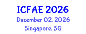 International Conference on Food and Agricultural Engineering (ICFAE) December 02, 2026 - Singapore, Singapore