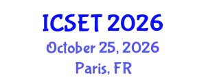 International Conference on Science, Engineering & Technology (ICSET) October 25, 2026 - Paris, France