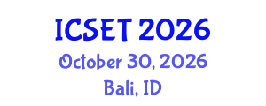 International Conference on Science, Engineering & Technology (ICSET) October 30, 2026 - Bali, Indonesia