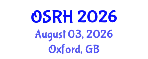Oxford Symposium on Religion & History (OSRH) August 03, 2026 - Oxford, United Kingdom