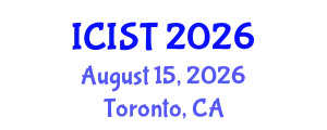 International Conference on Information Science and Technology (ICIST) August 15, 2026 - Toronto, Canada