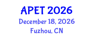 Asia Power and Electrical Technology Conference (APET) December 18, 2026 - Fuzhou, China