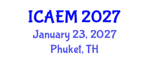 International Conference on Advanced Energy Materials (ICAEM) January 23, 2027 - Phuket, Thailand