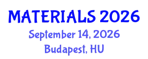 Materials Evolution (MATERIALS) September 14, 2026 - Budapest, Hungary
