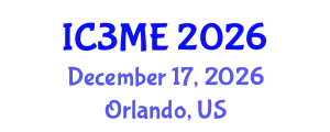 International Conferences on Mining, Metallurgy, and Materials Engineering (IC3ME) December 17, 2026 - Orlando, United States