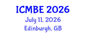 International Conference on Medical and Biological Engineering (ICMBE) July 11, 2026 - Edinburgh, United Kingdom