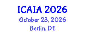 International Conference on Artificial Intelligence and Applications (ICAIA) October 23, 2026 - Berlin, Germany