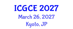 International Conference on Geological and Civil Engineering (ICGCE) March 26, 2027 - Kyoto, Japan