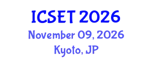 International Conference on Science, Engineering & Technology (ICSET) November 09, 2026 - Kyoto, Japan