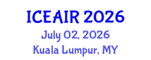 International Conference on Electronics, Artificial Intelligence & Robotics (ICEAIR) July 02, 2026 - Kuala Lumpur, Malaysia