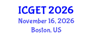 International Conference on Green Energy and Technology (ICGET) November 16, 2026 - Boston, United States