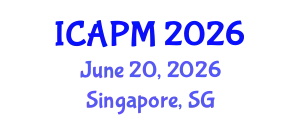 International Conference on Applied Physics and Mathematics (ICAPM) June 20, 2026 - Singapore, Singapore