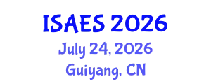 International Symposium on Aerospace Engineering and Systems (ISAES) July 24, 2026 - Guiyang, China