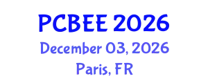 International Conference on Chemical, Biological and Environmental Engineering (PCBEE) December 03, 2026 - Paris, France