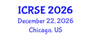 International Conference on Renewable and Sustainable Energy (ICRSE) December 22, 2026 - Chicago, United States