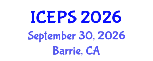 International Conference on Educational, Psychological & Social Sciences (ICEPS) September 30, 2026 - Barrie, Canada