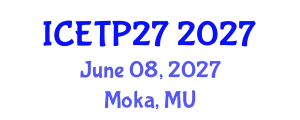 International Conference on Education, Technology and Policy (ICETP27) June 08, 2027 - Moka, Mauritius