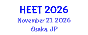 International Symposium on Hydrogen Energy and Energy Technologies (HEET) November 21, 2026 - Osaka, Japan