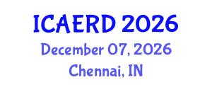 International Conference on Advancements in Education Research & Development (ICAERD) December 07, 2026 - Chennai, India