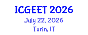 International Conference on Green Energy and Environmental Technology (ICGEET) July 22, 2026 - Turin, Italy