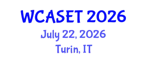 World Conference on Applied Science, Engineering and Technology (WCASET) July 22, 2026 - Turin, Italy