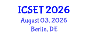 International Conference on Science, Engineering & Technology (ICSET) August 03, 2026 - Berlin, Germany