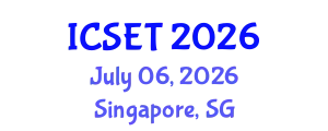 International conference on Science Engineering & Technology (ICSET) July 06, 2026 - Singapore, Singapore