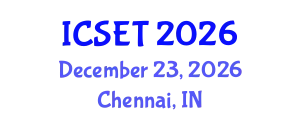 International Conference on Science, Engineering & Technology (ICSET) December 23, 2026 - Chennai, India