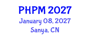 International Conference of Public Health and Preventive Medicine (PHPM) January 08, 2027 - Sanya, China