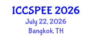International Conference on Control System, Power and Electrical Engineering (ICCSPEE) July 22, 2026 - Bangkok, Thailand