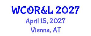 World Congress on Otology, Rhinology & Laryngology April 15, 2027 - Vienna, Austria