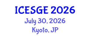International Conference on Environmental Science & Green Energy (ICESGE) July 30, 2026 - Kyoto, Japan