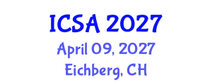 International conference on Surgery & Anesthesia (ICSA) April 09, 2027 - Eichberg, Switzerland