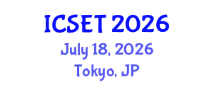 International Conference on Science, Engineering & Technology (ICSET) July 18, 2026 - Tokyo, Japan