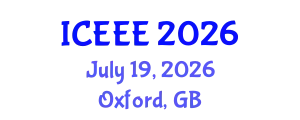 International Conference On Electrical and Electronics Engineering (ICEEE) July 19, 2026 - Oxford, United Kingdom