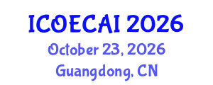 International Conference on Electrical, Control, and Artificial Intelligence (ICOECAI) October 23, 2026 - Guangdong, China