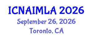 International Conference on NLP, Artificial Intelligence, Machine Learning and Applications September 26, 2026 - Toronto, Canada
