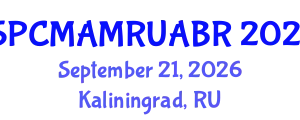 International Scientific and Practical Conference Modern Assessment Methods and Rational Use of Aquatic Biological Resources September 21, 2026 - Kaliningrad, Russia