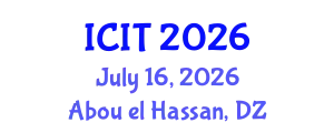 International Conference on Internet of Things July 16, 2026 - Abou el Hassan, Algeria