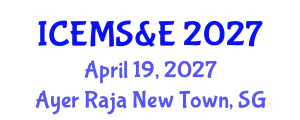 International Connect and Expo on Materials Science & Engineering April 19, 2027 - Ayer Raja New Town, Singapore